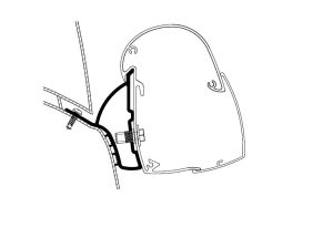 Adapter Thule Hymer Car 302 Ducato H1 / 5102 für Wandmontage