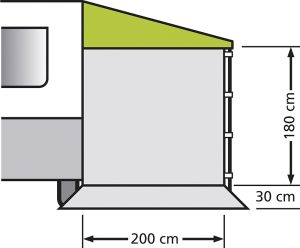Seitenwand für Sonnendach Universal, ohne Fenster