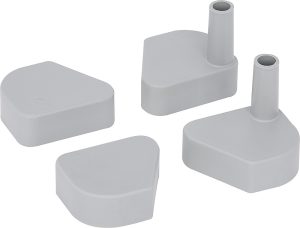 Abschlusskappen PVC Farbe grau Inhalt 4 Stück