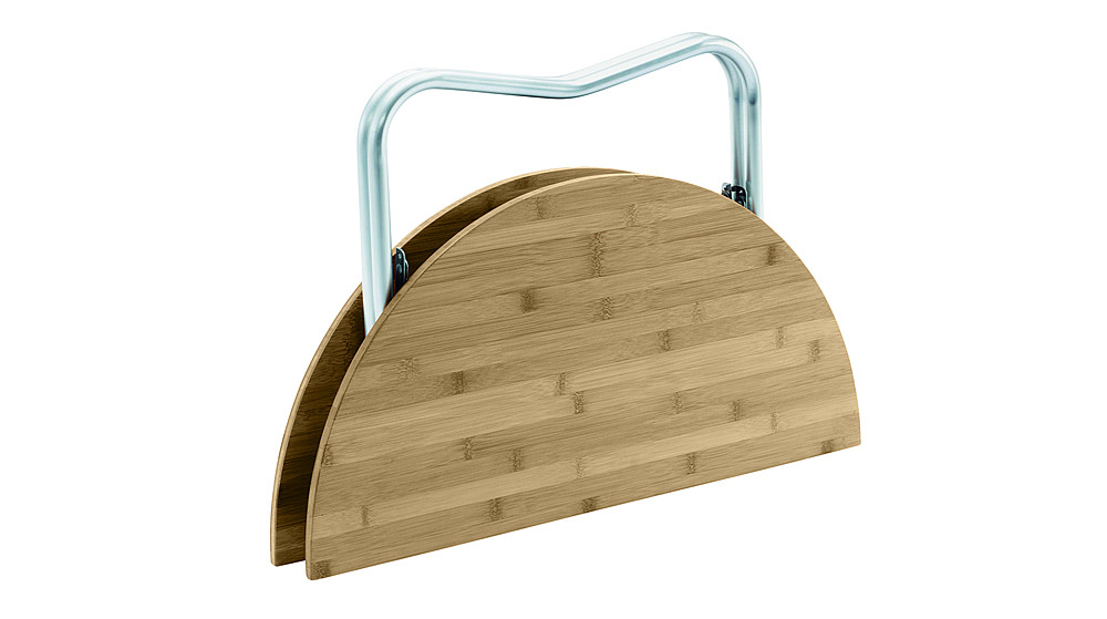 Table bambou Kimberly 65 x 64 x 40cm _ouverte_ Coul. brun - Image 2