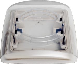 Lanterneau Vision Vent S eco, verre fumé blanc avec moustiquaire et store