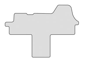 Tapis en feutre aiguilleté anthracite pour Fiat Ducato X250, Peugeot Boxer, Citroen Jumper à partir de 06