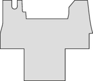 Tapis en feutre aiguilleté anthracite pour Renault Master Chassis à partir de 07 /2014