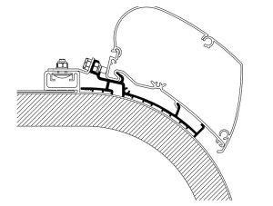 Adapter Rapido 4,50 m zu Rapido _ausgezeichnet_ Thule Omnistor Serie 6/9