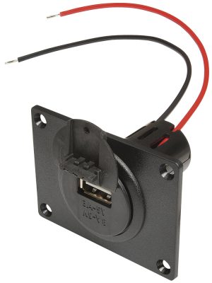 Einbausteckdose Power USB Pro Car EV  mit Montageplatte und Deckel 12 - 24 V
