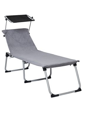 Sonnenliege-Handtuch, 195 x 72 cm, grau