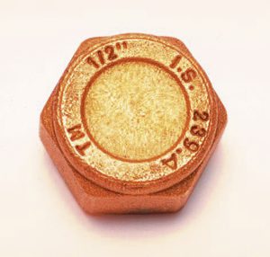 Deckel mit Innengewinde, Messing