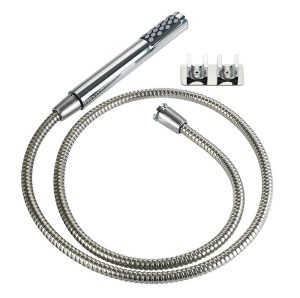 Waschbecken - Dusche mit DUO Haken 170 cm Fb. silber