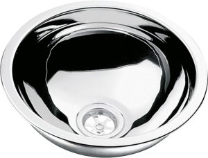 Èvier INOX poli Diametre 290mm prof. 120mm Sans systeme d'évacuation