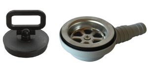 Ablauf mit Stöpsel CAN 1 1/2 Zoll , 90°-gewinkelt