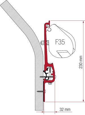 Adapter Fiamma  Kit Eriba Touring zu F35 2 Halterungen