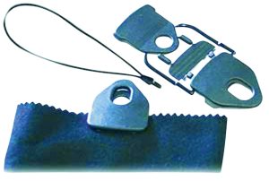 Tornado Clip mit Gummi- einbinder Inhalt 4 Stück Farbe schwarz