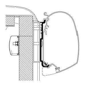 Adapter Thule Carado Sunlight Set für Wandmontage