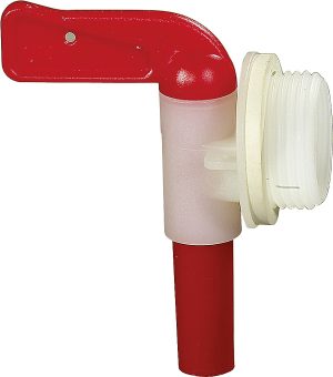 Auslaufhahn 3 / 4 Zoll - Gewinde Auslauf Ø 10 mm Farbe rot