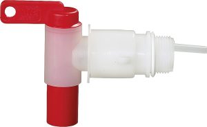 Auslaufhahn 3 / 4 Zoll - Gewinde Auslauf Ø 20 mm Farbe rot