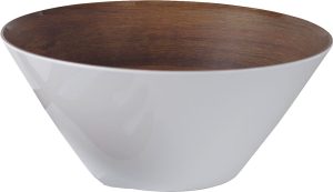 Saladier mélamine Gimex 2 l, blanc/effet bois