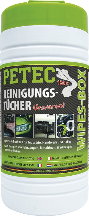 Reinigungstücher Petec Wipes-Box Inhalt 120 Tücher