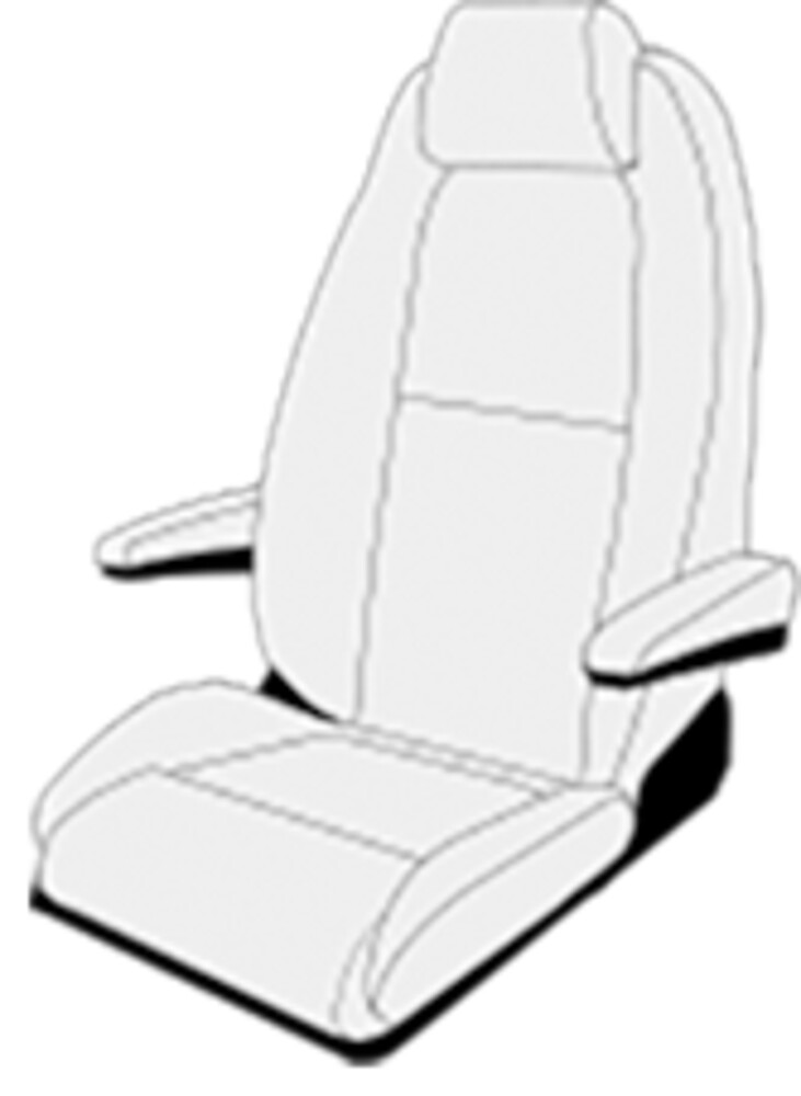 Sitzbezug auf Mercedes Sprinter Chassis inkl. Kopfteil, anthrazit