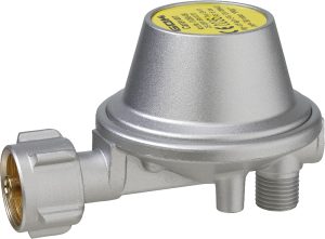 Niederdruckregler Typ EN61 0,8 kg/h Abgang 90°, Leistungsstufe 1