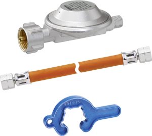Regler Schlauch Set GOK Typ EN61 1,5 kg/h 50 mbar KLF x 6,3x3,5-400 5/8 UNF -UEM