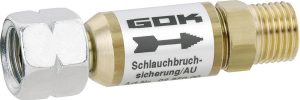Schlauchbruchsicherung G 1/4 LH-ÜM x G 1/4 LH-KN