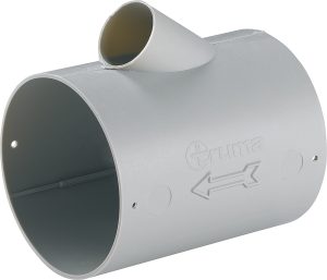 Abzweig-T AT truma Durchmesser 65 / 72 mm Ausgang Durchmesser 22 mm Farbe achatgrau