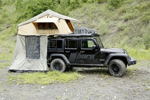Dachzelt Desert I mit Vorzelt lang, sand