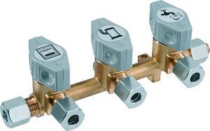 Bloc distribut. DSV-AB3 PS5bar RVS10 x 3xRVS8 x RVS10