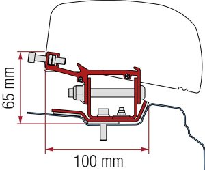 Adapter Fiamma 2-tlg. Renault Trafic L1 ab 2014 für F40van Links- und Rechtslenker