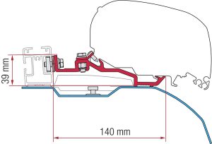 Kit adaptateur Fiamma F80S Ducato H2