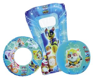 Strand Set Paw Patrol bestehend aus: Wasserball, Schwimmring uund Luftmatratze