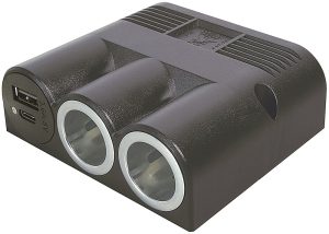 Aufbau-Dreifachsteckdose PRO CAR mit Power USB-C/A Doppelsteckdose 12 - 24 V