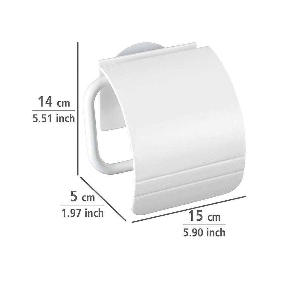 Support papier toilette avec couvercle Static-Loc®Osimo blanc - Bantam  Wankmüller SA