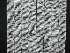 Superflausch-Türvorhang weiß/silber/anthrazit