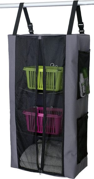 Hängeschrank Eurotrail mit 3 Fächern Farbe dunkelgrau / schwarz