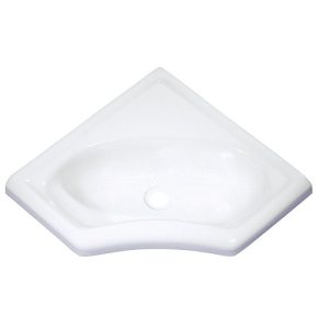 Eckwaschbecken Comet mini 345 x 116 x 345 mm Farbe weiß glänzend