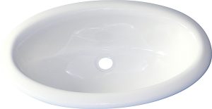 Vasque encastrable ovale 450 x 275 mm blanc - brillant