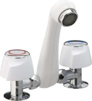 Mischbatterie Reich Carletta Farbe weiß messing