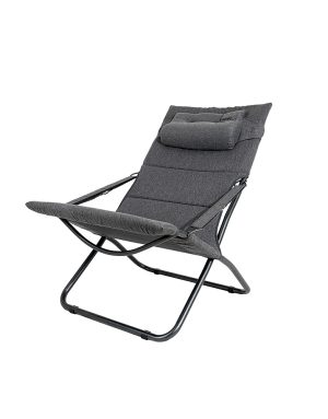 Stuhl CRESPO Lounger Tex-Supreme Alu, Farbe grau