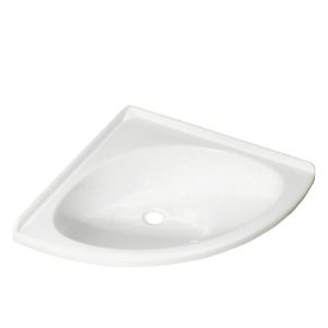 Eckwaschbecken Comet maxi 420 x 170 x 420 mm Farbe weiß glänzend