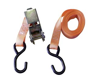 Spanngurt mit Ratsche, 2,5 cm breit, orange