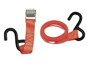 Zurrgurt mit Klemmschloss, 2,5 cm breit, orange