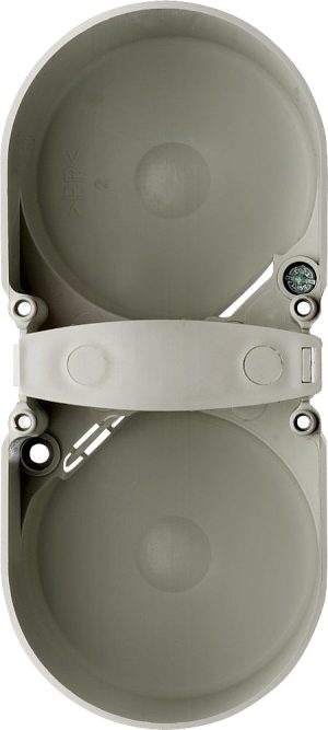 Berührungsschutzdose Berker 2-fach Farbe grau Ø 49 mm