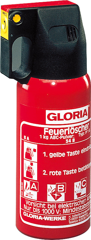 GLORIA Pulver Feuerlöscher KFZ 1kg / 2kg