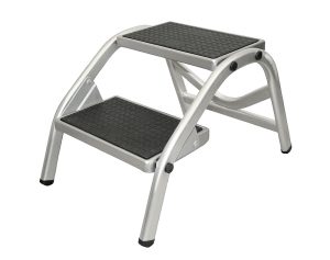 Alu-Doppeltrittstufe H.A.B.A. Darwin 43,0 x 20,2/38,2 x 65,5 cm Traglast 150 kg