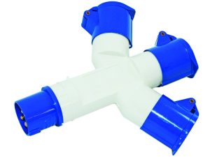 3 Facher Verteiler Stecker P17 - 1 Eingang Männlich und 3 Ausgänge Weiblich