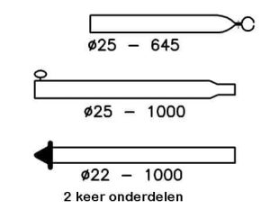 Andruckstangenset für Reisevorzelt Movera Weißach