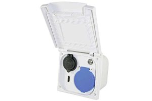 Couvercle de rechange pour prise externe, blanc