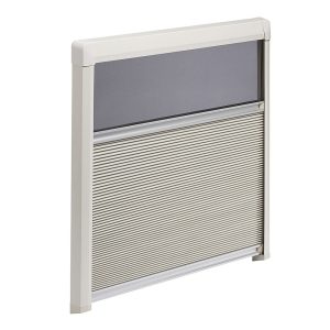 Fensterrollo DB3H plissiert, cremeweiß