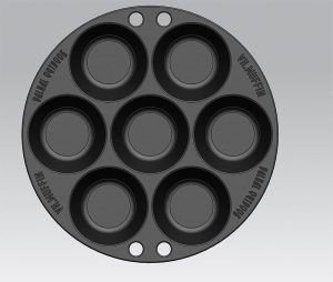 Muffinform VALHAL OUTDOOR Gusseisen für 7 Stück Durch. 22 cm